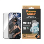 PanzerGlass iPhone 15 Pro Max Skärmskydd Matrix Hybrid Glass EasyAligner D3O