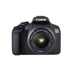 Canon EOS 2000D + EF-S 18-55mm f/3.5-5.6 IS II + EF 75-300mm f/4-5.6 III Kit d'appareil-photo SLR 24,1 MP CMOS 6000 x 4000 pixels Noir - Neuf