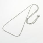 REA___Unisex 75 cm. Pansar länk Halsband  i AISI 304 stål 3 mm bred