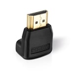 HDSupply HA070 Adaptateur HDMI - HDMI 90° (HDMI A mâle (19pol) à HDMI A femelle (19pol), coudé à 90 °), noir