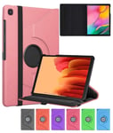 Galaxy-Ambra: 360 Folding Rotating Adjustable Stand Case Cover For New Samsung Galaxy Tab A7 10.4" Inch [2020 Release] Model SM-T500 / T505 / T507 With Auto Wake/Sleep Function (Rose Gold)