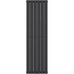 Radiateur pour Chauffage Central Radiateur à Eau Chaude Design Vertical Panneau Double Couches Noir-Gris 160x46cm - Noir-Gris - Sogood