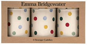 Emma Bridgewater Polka Dot Tea, Coffee & Sugar Caddies - Kitchen Accessory