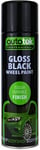 Autotek Professional Tough Durable Finish Spray Paint, Gloss Black Wheel Paint, 500 ml