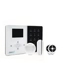 Atlantic's - Alarme Maison sans Fil IP KIT IPEOS - Pack Alarme WiFi - Paramétrage à Distance Blanc et Noir