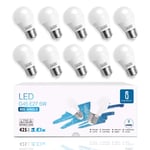 5W E27 LED Bulbs, Aigostar Large Screw LED Light Bulbs, E27 Cool White Bulb 6400K, 37W Equivalent, Energy Saving G45 Golf Ball LED Edison Bulb, 425 Lumen, Pack of 10