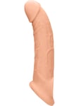 RealRock Skin: Penis Extender with Rings, 22 cm, ljus