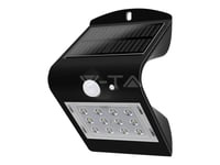 V-Tac Vt-767-2 - Vägglampa - Led - 1.5 W - Naturligt Vitt Ljus - 4000 K - Soldriven - Svart
