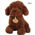 25cm Dog Poodle Stuffed Animal Plush Toy Children Christmas Gift Dark Brown