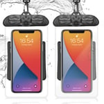 Waterproof Phone Pouch with Lanyard, 2 Pack 7 inches Upgraded IPX8 Waterproof Phone Case, for iPhone 13 12 11Pro Max/Samsung S22 S21/Pixel6, Underwater Dry Bag for Swimming/Beach/Snorkeling
