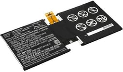 Kompatibelt med Microsoft Surface 3 1645, 3.78V, 7200 mAh