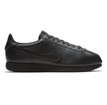 Nike Cortez Basic Leather OG Trainers - Triple Black - Size UK 7 (EU 41) US 8