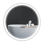 Round LED Bathroom Mirror with LED Lights Dimmable Touch Switch