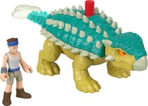 Imaginext Jurassic World Dinosaur Toy Bumpy & Ben Figure Set for Preschool Pretend Play Ages 3+ Years, HVY19