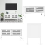 Tv-bänk vit 105x35x50 cm stål - TV-skåp - Hifi -skåp - Home & Living