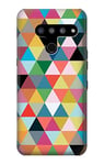 Triangles Vibrant Colors Case Cover For LG V50, LG V50 ThinQ 5G
