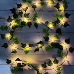 BSTCAR Artificial Vine Fairy Lights, 2 Meter 20 LED Warm White Battery Fairy Lights, Hanging Fairy Lights String Lights for Wedding Party Home Wall Decor