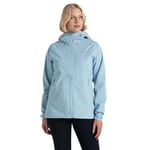 Craghoppers Womens Bronte Waterproof Breathable Coat with Hood, Lightweight AquaDry Membrane Stretchable Shell Jacket - Perfect Raincoat for Outdoors Downpour, Walking, Hiking & Trekking