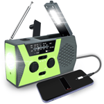 Nödradio 4000 mAh - AM/FM Powerbank Solcell inkl USB