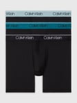 Calvin Klein Logo Boxer Briefs, Pack of 3, Black/Arona/Chesapeake
