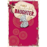 Daughter Me to You Bear Cute Christmas Wishes Greetings Card New Gift