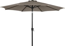 Felix parasoll med vev & lutning | Ø3 m | Gråbrun