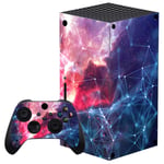 playvital Galaxy Space Custom Vinyl Skins for Xbox Series X, Wrap Decal Cover Stickers for Xbox Series X Console Controller