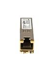 StarTech.com MSA Compliant Gigabit Copper RJ45 SFP Transceiver - 1000Base-TX - 100m - SFP (mini-GBIC) transceiver modul - Gigabit Ethernet