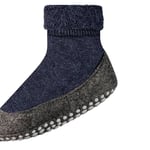 FALKE Unisex Kids Cosyshoe Minis K HP Wool Grips On Sole 1 Pair Grip socks, Blue (Dark Blue 6680), 9-10