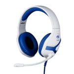 Konix FFF Casque Gaming Filaire Nemesis pour PS4, PS5, Switch et Xbox - Microphone 45° - Câble 1,5 m - Prise Jack 3,5 mm - Blanc et Bleu