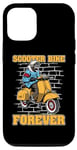 Coque pour iPhone 14 Pro Scooter Squelette Mobylette Moto Patinette - Trotinette