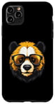 Coque pour iPhone 11 Pro Max Tête de panda cool | Portrait hipster amusant