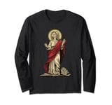 Saint Philomena On A Stone Slab Long Sleeve T-Shirt