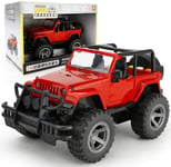 MIEMIE 1:16 Scale Rechargeable High Speed Electric 4WD Rock Crawler Chariot RC Off Road Vehicle 2.4GHz Radio Remote Control Car Flashing Light Racing Monster Truck Holiday Birthday Gifts Red