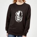 Marvel Avengers Infinity War Thanos Face Women's Sweatshirt - Black - XXL - Black