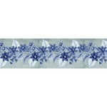 Sanders&sanders - Frise de papier peint adhésive fleurs vintage - 14 x 500 cm de gris et blue foncé grisé