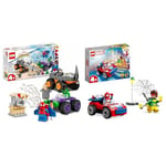 LEGO 10782 Marvel Hulk vs. Rhino Monster Truck Showdown, Toy for Kids, Boys & Girls Age 4 Plus with Spider-Man Minifigure & 10789 Marvel Spider-Man's Car and Doc Ock Set