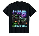 Youth Kids 6 Year Old Tee 6th Birthday Boy Monster Truck Car T-Shirt