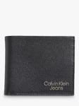 Calvin Klein Jeans Micro Pebble Bifold Leather Card Holder, Black