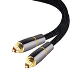 2m SPDIF 5.1 ljudkanal optisk kabel ljudlinje Digital guldpläterad