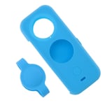 2Pcs Silicone Body Cover Protector Lens Cap Protector for Insta 360 ONE X2 Blue