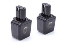 vhbw 2 x NiMH Batterie 3000mAh (12V) pour outillage Bosch GBM-Serie 1. génération avec batterie Knolle 12Volt comme 2 607 335 180, 2 607 335 021