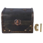 Trä vintage prydnadslåda Halsband Örhänge Treasure Smycken Förvaringslåda Spargris Organizer