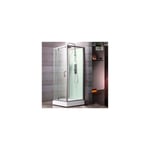 Bathlife Logi Dusjkabinett 80x80 cm, Aluminium profil/Klarglass