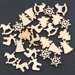DIY Embellishments Reindeer Tree Rocking Horse Wooden Blank Snowflakes