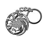 Noble Collection Porte-clés Game of Thrones - Emblème Targaryen (Gris Chrome)