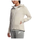 WOMENS NIKE TECH FLEECE FULL ZIP HOODIE SIZE XS (930759 008) DESERT SAND