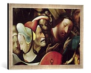 'Encadré Image de Hieronymus Bosch "The Carrying of the cross. Détail Impression d'art dans le cadre de haute qualité Photos fait main of Christ and St. Veronica,, 60 x 40 cm, argent Raya