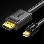 Ugreen Mini DisplayPort til DisplayPort-kabel, 1,5m - Svart