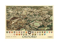 Wee Blue Coo Oxford England British Railways Coat Of Arms Picture Wall Art Print